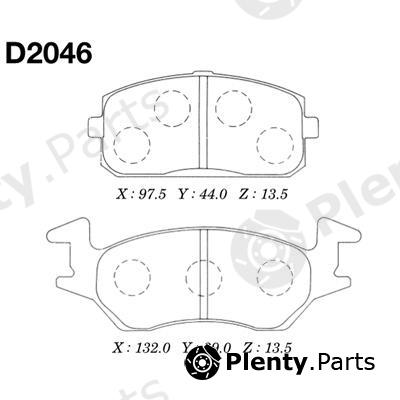  MK Kashiyama part D2046 Brake Pad Set, disc brake