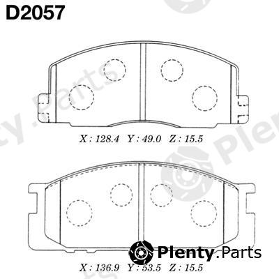  MK Kashiyama part D2057 Brake Pad Set, disc brake