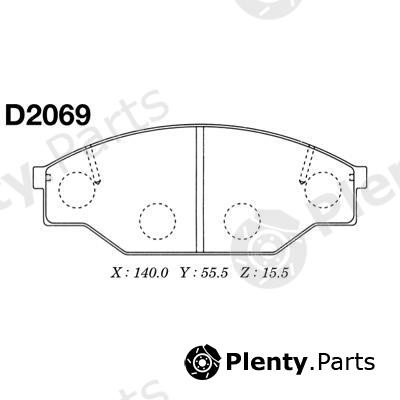  MK Kashiyama part D2069 Brake Pad Set, disc brake