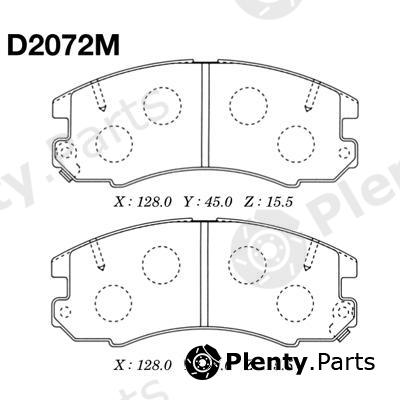  MK Kashiyama part D2072M Brake Pad Set, disc brake