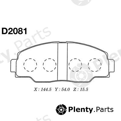  MK Kashiyama part D2081 Brake Pad Set, disc brake