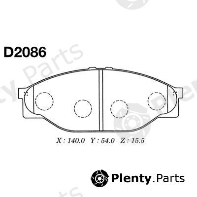  MK Kashiyama part D2086 Brake Pad Set, disc brake