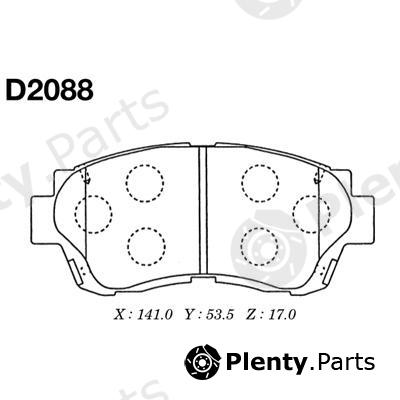  MK Kashiyama part D2088 Brake Pad Set, disc brake