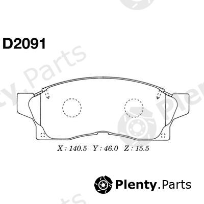  MK Kashiyama part D2091 Brake Pad Set, disc brake