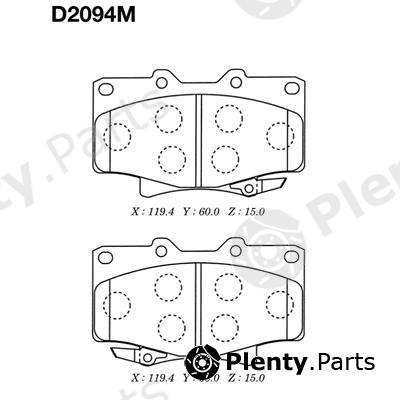  MK Kashiyama part D2094M Brake Pad Set, disc brake