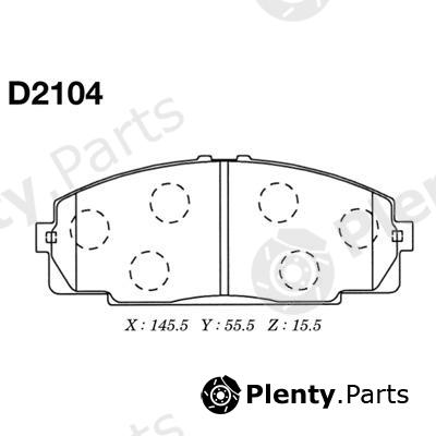  MK Kashiyama part D2104 Brake Pad Set, disc brake
