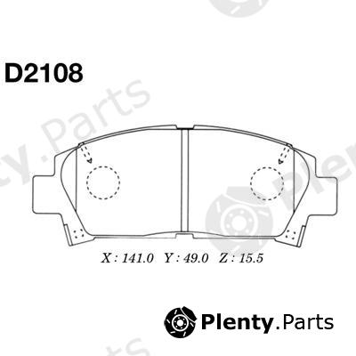  MK Kashiyama part D2108 Brake Pad Set, disc brake