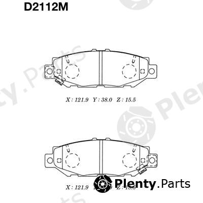 MK Kashiyama part D2112M Brake Pad Set, disc brake