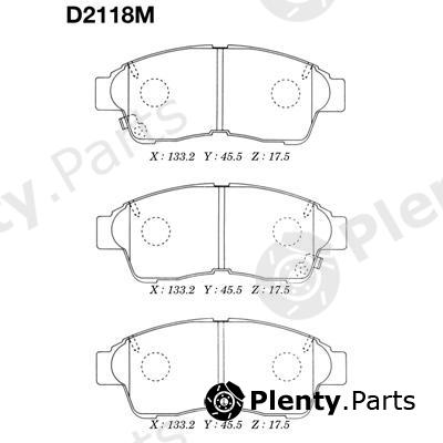  MK Kashiyama part D2118M Brake Pad Set, disc brake