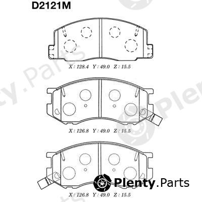  MK Kashiyama part D2121M Brake Pad Set, disc brake