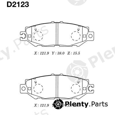  MK Kashiyama part D2123 Brake Pad Set, disc brake