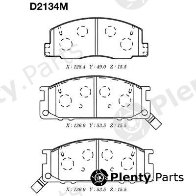  MK Kashiyama part D2134M Brake Pad Set, disc brake