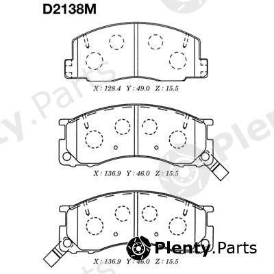  MK Kashiyama part D2138M Brake Pad Set, disc brake