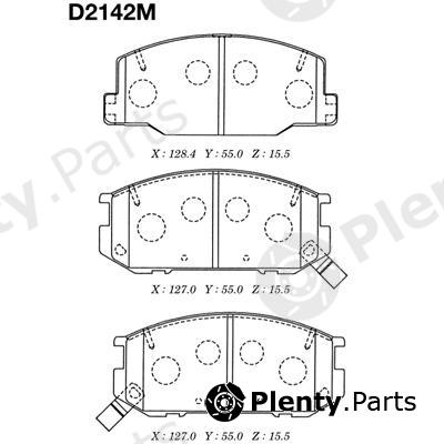  MK Kashiyama part D2142M Brake Pad Set, disc brake