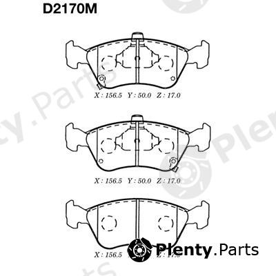  MK Kashiyama part D2170M Brake Pad Set, disc brake