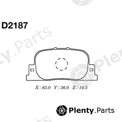  MK Kashiyama part D2187 Brake Pad Set, disc brake