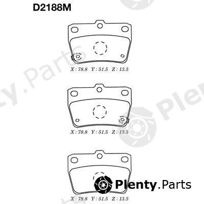  MK Kashiyama part D2188M Brake Pad Set, disc brake