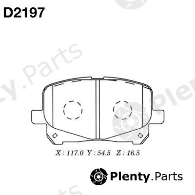  MK Kashiyama part D2197 Brake Pad Set, disc brake