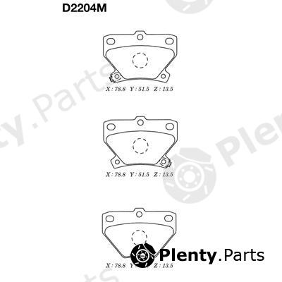  MK Kashiyama part D2204M Brake Pad Set, disc brake