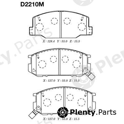  MK Kashiyama part D2210M Brake Pad Set, disc brake