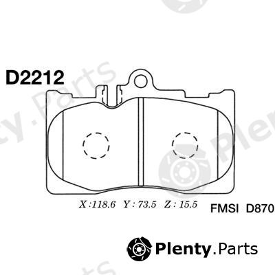 MK Kashiyama part D2212 Brake Pad Set, disc brake