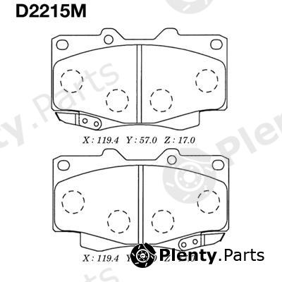  MK Kashiyama part D2215M Brake Pad Set, disc brake