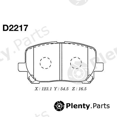  MK Kashiyama part D2217 Brake Pad Set, disc brake