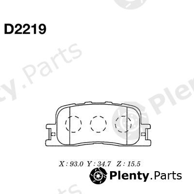  MK Kashiyama part D2219 Brake Pad Set, disc brake