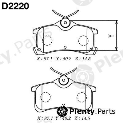  MK Kashiyama part D2220 Brake Pad Set, disc brake