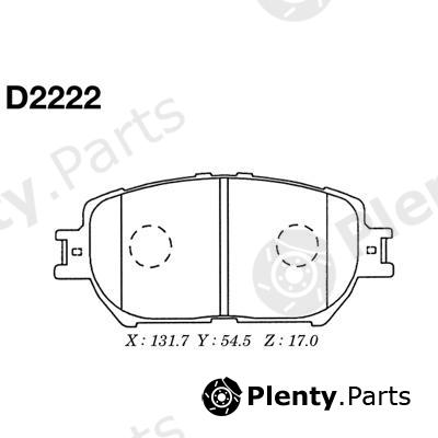  MK Kashiyama part D2222 Brake Pad Set, disc brake