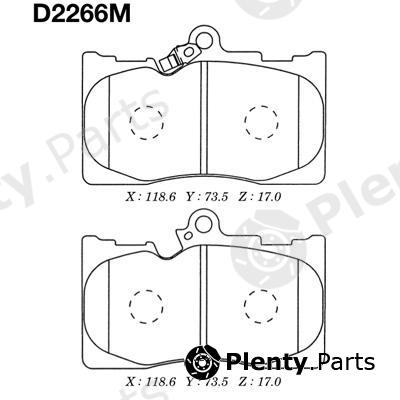  MK Kashiyama part D2266M Brake Pad Set, disc brake