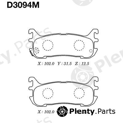  MK Kashiyama part D3094M Brake Pad Set, disc brake