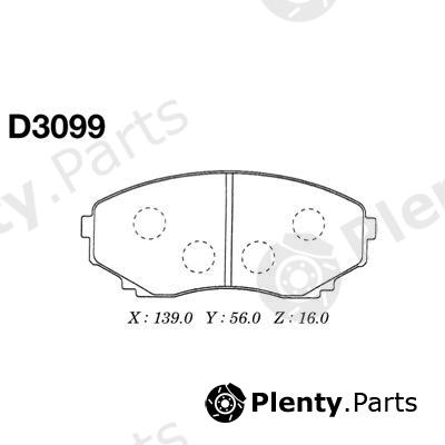  MK Kashiyama part D3099 Brake Pad Set, disc brake