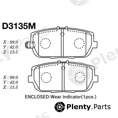  MK Kashiyama part D3135M Brake Pad Set, disc brake
