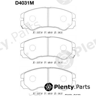  MK Kashiyama part D4031M Brake Pad Set, disc brake