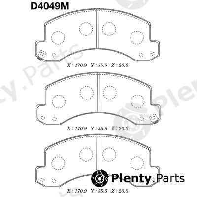  MK Kashiyama part D4049M Brake Pad Set, disc brake