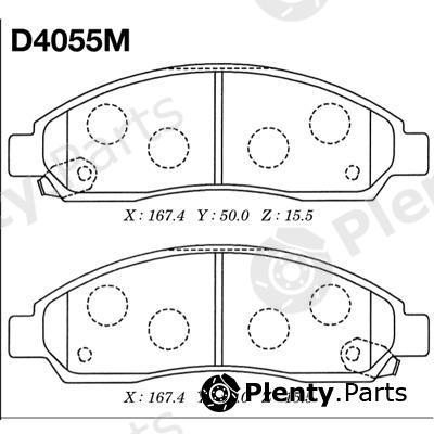  MK Kashiyama part D4055M Brake Pad Set, disc brake