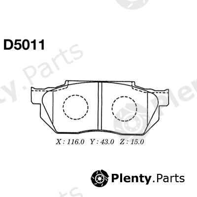  MK Kashiyama part D5011 Brake Pad Set, disc brake