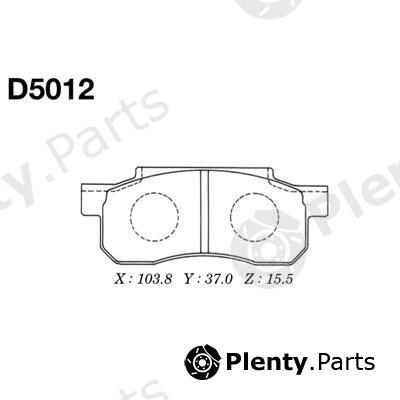  MK Kashiyama part D5012 Brake Pad Set, disc brake