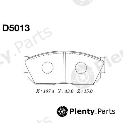  MK Kashiyama part D5013 Brake Pad Set, disc brake