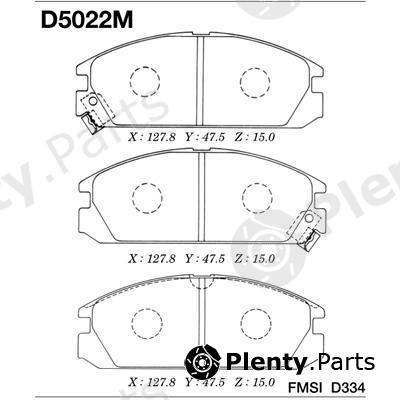  MK Kashiyama part D5022M Brake Pad Set, disc brake