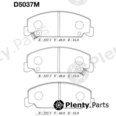  MK Kashiyama part D5037M Brake Pad Set, disc brake