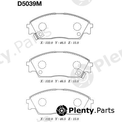  MK Kashiyama part D5039M Brake Pad Set, disc brake