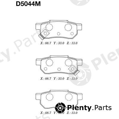  MK Kashiyama part D5044M Brake Pad Set, disc brake