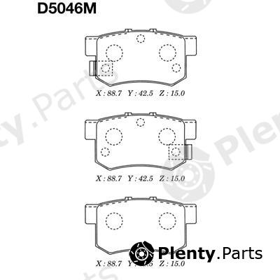  MK Kashiyama part D5046M Brake Pad Set, disc brake