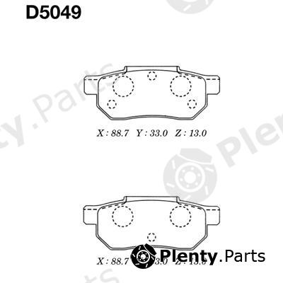  MK Kashiyama part D5049 Brake Pad Set, disc brake