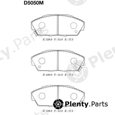  MK Kashiyama part D5050M Brake Pad Set, disc brake