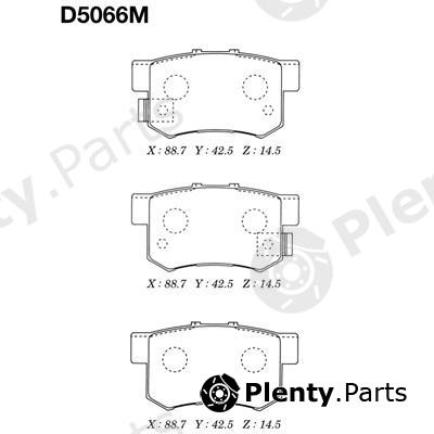  MK Kashiyama part D5066M Brake Pad Set, disc brake