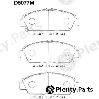  MK Kashiyama part D5077M Brake Pad Set, disc brake