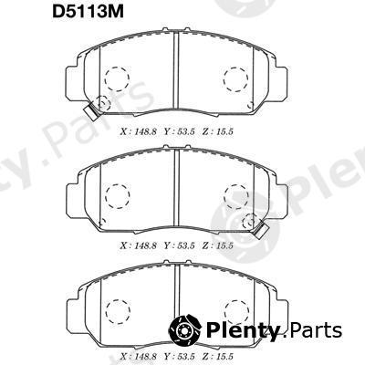  MK Kashiyama part D5113M Brake Pad Set, disc brake